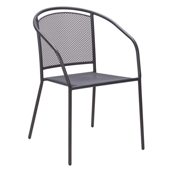 Bastenska metalna stolica siva Arko