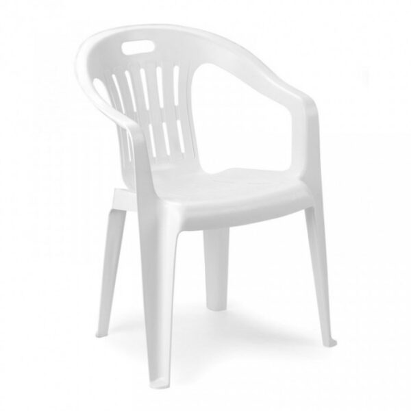 bastenska stolica plasticna piona bela 0
