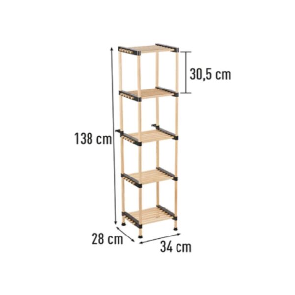 Višenamenska drvena polica 34x28x138 RF-3405