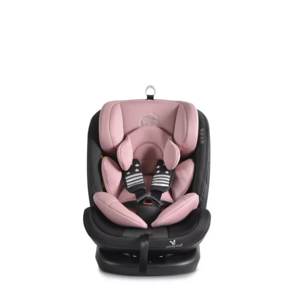 CANGAROO Auto sedište za Bebe 0-36kg Pilot sa Isofixom i Rotacijom 360 roze