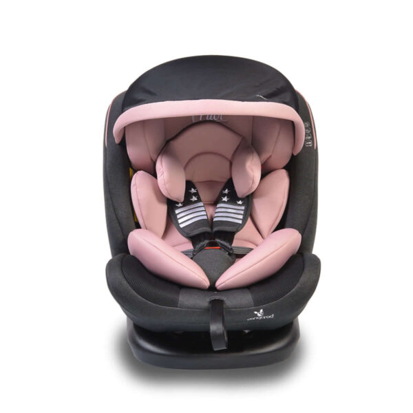 CANGAROO Auto sedište za Bebe 0-36kg Pilot sa Isofixom i Rotacijom 360 roze