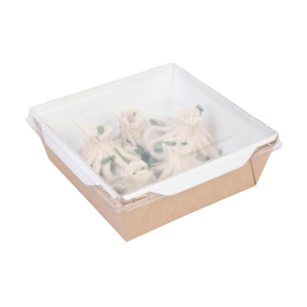 Eko Kutija za Salatu sa Providnim Plastičnim Poklopcem