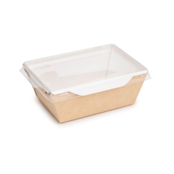 Eko Kutija za Salatu sa Providnim Plastičnim Poklopcem