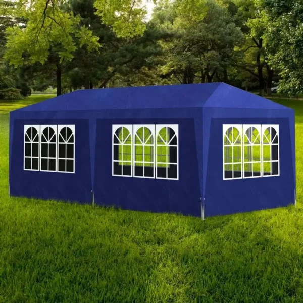 Plavi Paviljon Tenda Party 6x3m sa Stranicama